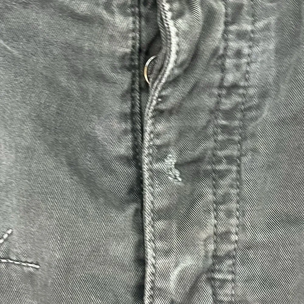 True Religion Dean Geo Quilted Gray Chino Straight Leg Jeans Pants 36/32.5 Taper